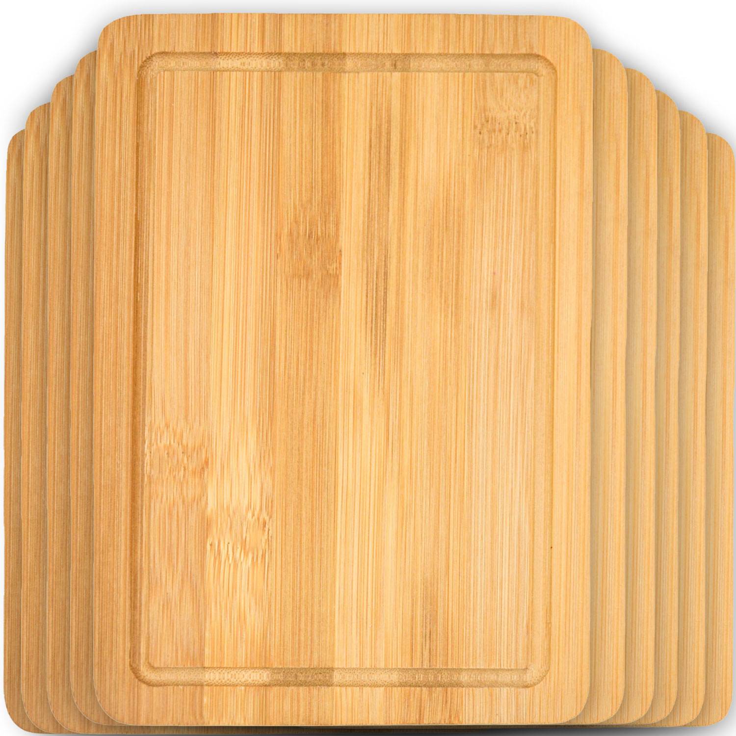 10er Set: Frühstücksbrettchen Holz 22x15 Kleine Schneidebretter Brotzeitbretter