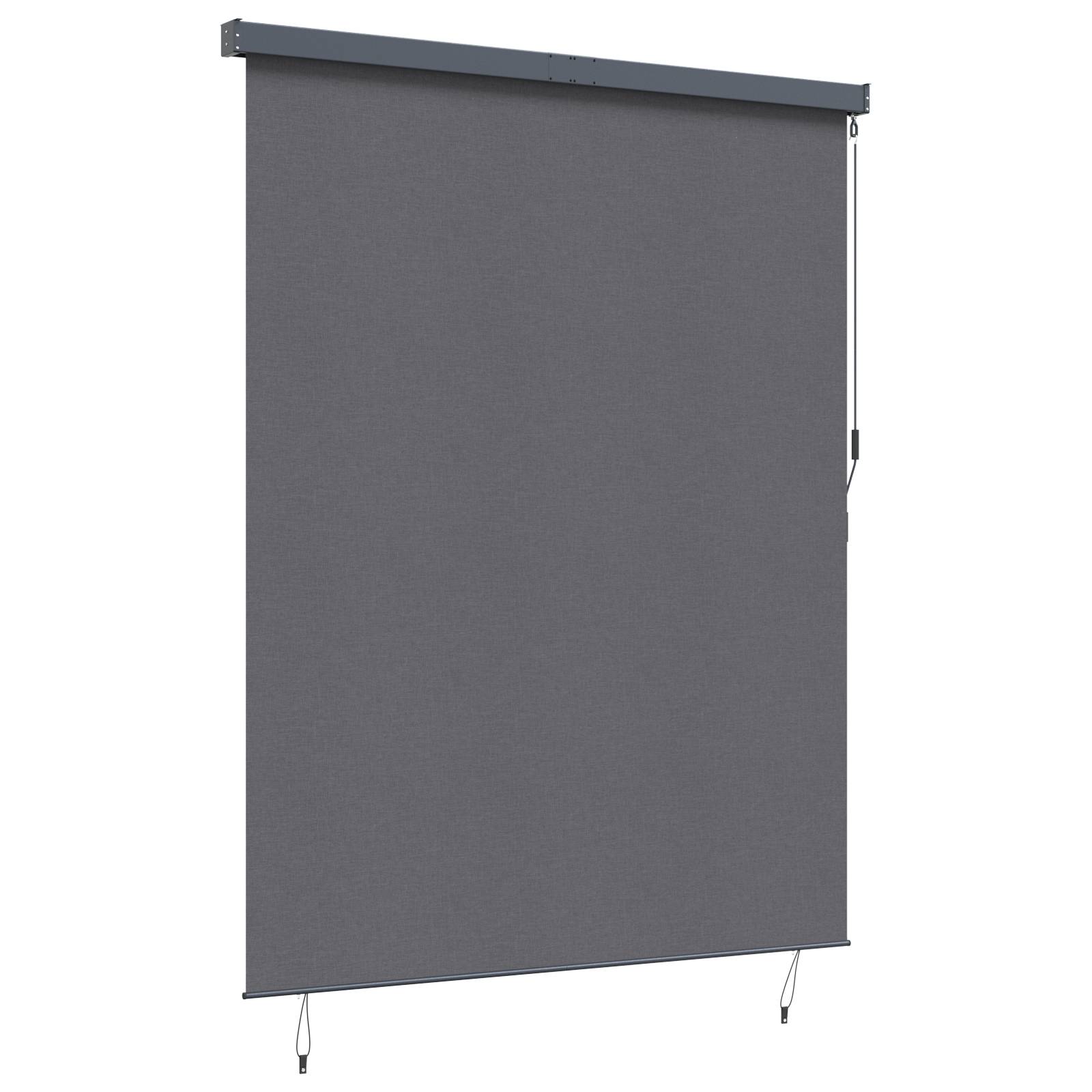 vidaXL Outdoor Rollo Gestreift Verstellbar Anthrazit 200 x 250 cm Stoff