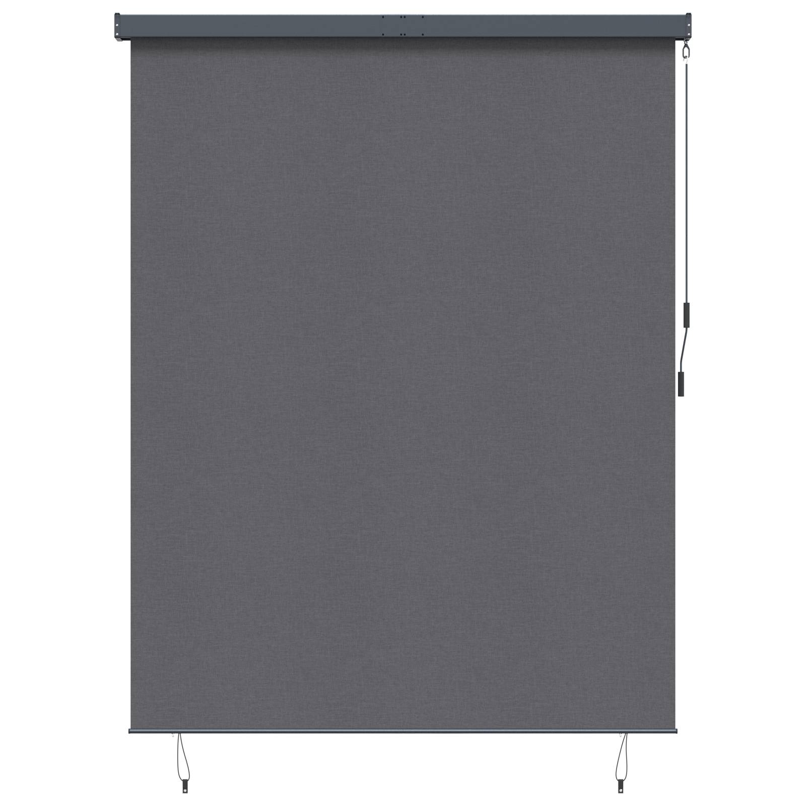 vidaXL Outdoor Rollo Gestreift Verstellbar Anthrazit 220 x 250 cm Stoff