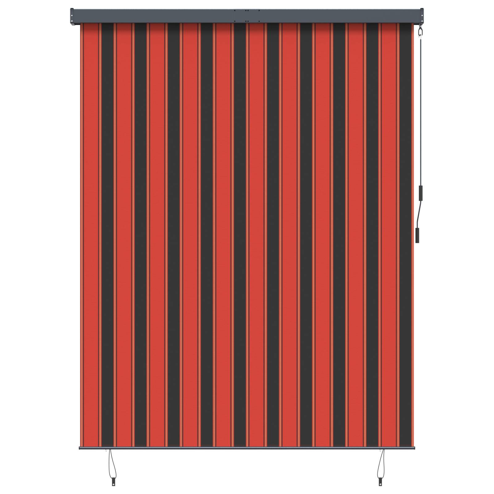 vidaXL Outdoor Rollo Gestreift Verstellbar Orange und Braun 220 x 250 cm Stoff