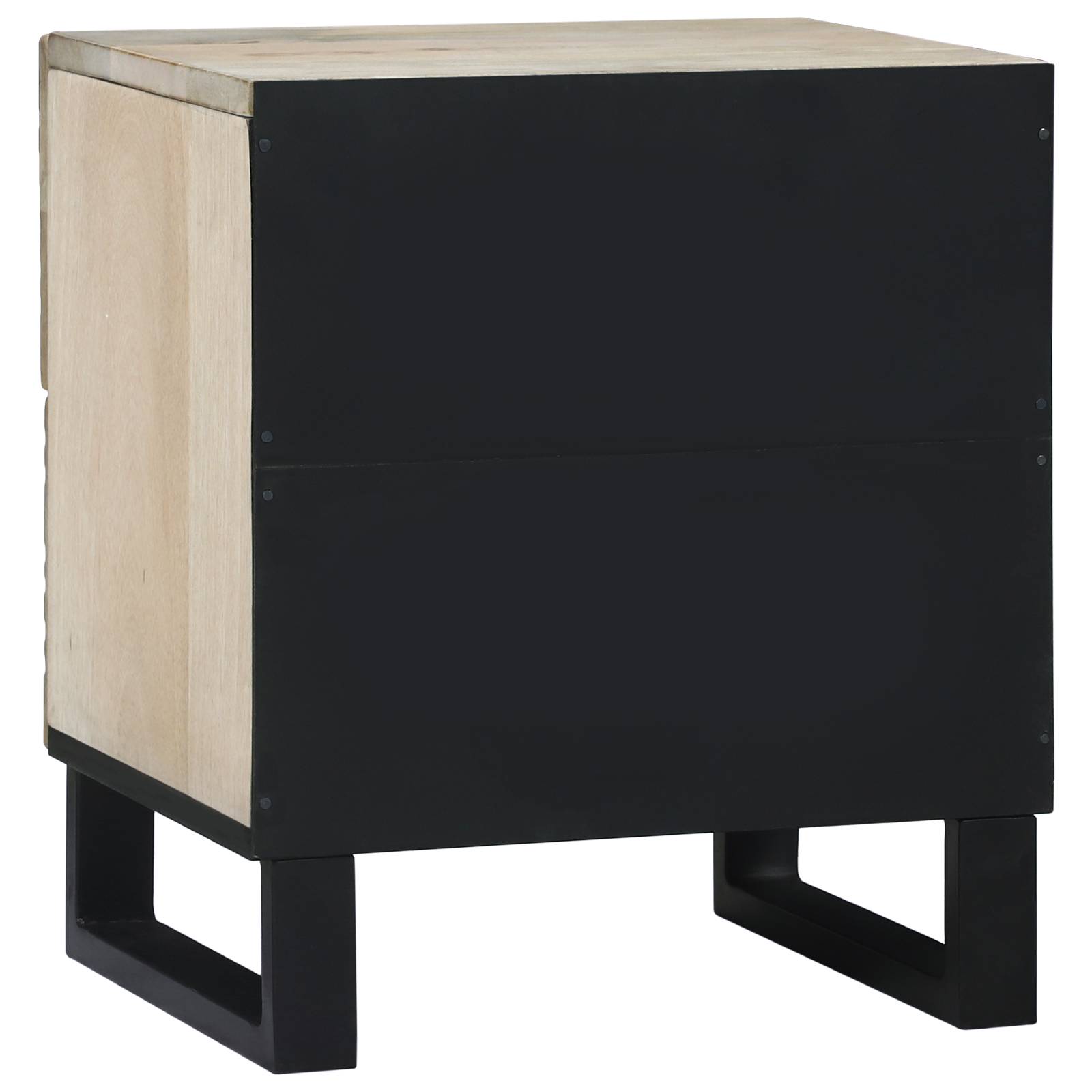 vidaXL Nachttische mit Schubladen Weiß und Schwarz 40 x 33.5 x 46 cm