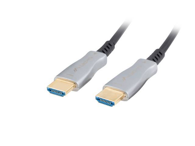 LANBERG HDMI M/M V2.0 Kabel 10m 4K optisch AOC schwarz Multimedia-Technik HDMI-Kabel