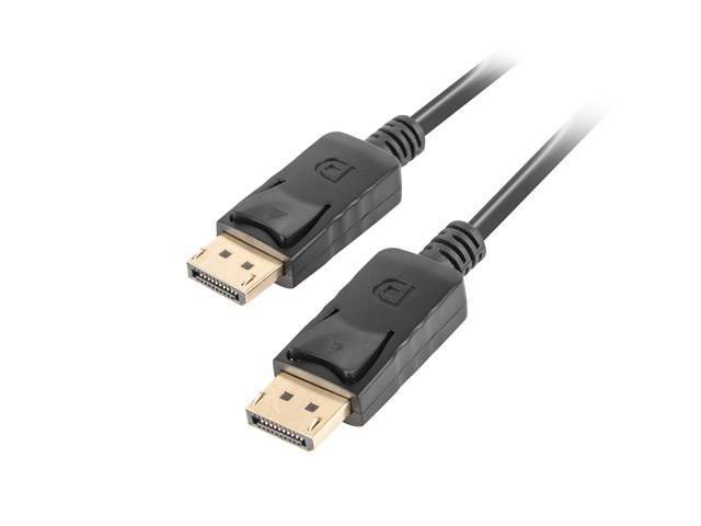 LANBERG Displayport M/M 19 PIN V1.2 Kabel 1,8m 4K schwarz Multimedia-Technik Displayport-Kabel