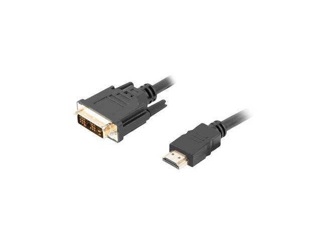 LANBERG HDMI(M)->DVI-D(M)(18+1) Kabel 1,8m 60Hz Single sw Multimedia-Technik HDMI-Kabel