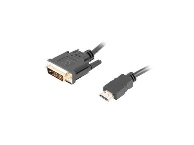 LANBERG HDMI(M)->DVI-D(M)(24+1) Kabel 1,8m 4K 30Hz Dual sw Multimedia-Technik HDMI-Kabel