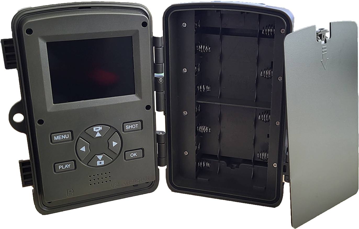 Berger & Schröter | 32MP Full HD Wildkamera, 4K Video, 0,2s Trigger Auslösezeit, 512GB, Wildtierkamera mit Bewegungsmelder, IP54, 105° Erfassungswi