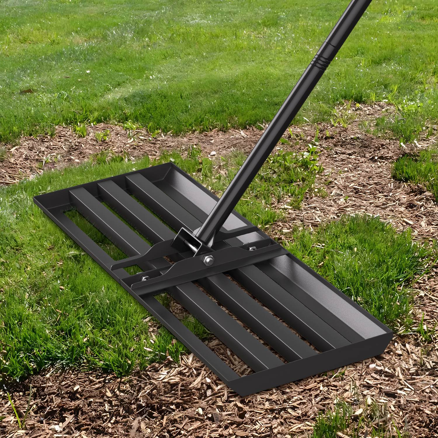 Rasen rakel 75x25cm Levelingrake Rasen Rakel Rake Stahl 2m Flächenebener mit handschuhe