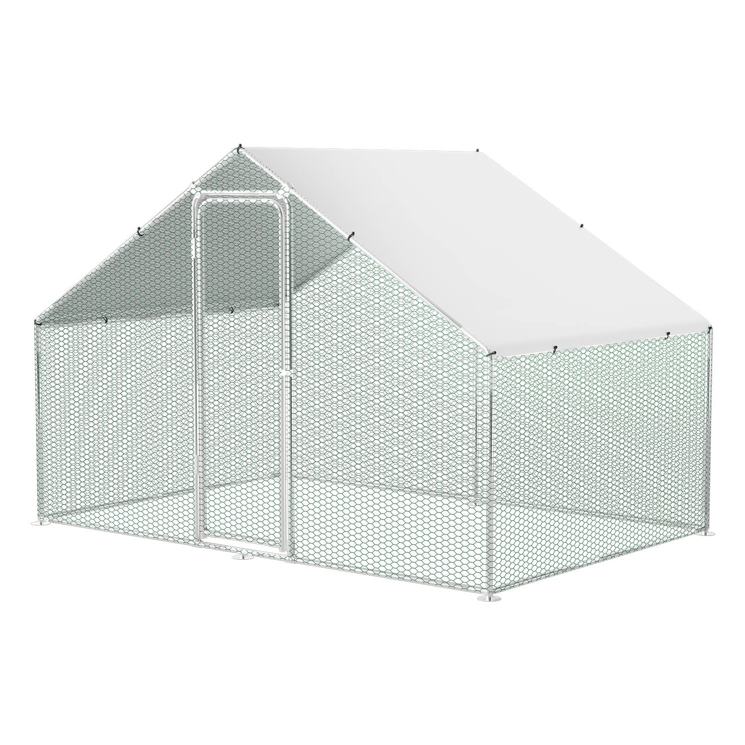 Hühnerstall 3x2x2m Hühnerhaus Kleintierstall Freilaufgehege Kleintiergehege Voliere Freigehege Hühnerkäfig Geflügelstall Verzinkter Stahlrahmen m