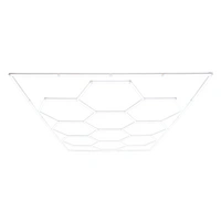 Hexagon LED-Leuchten – 10 Leuchten mit Rahmen | 2 x 5 Set I für Autoaufbereitung, Garage, Werkstatt Hexagon LED-Leuchten – 10 Leuchten mit Rahmen | 2 x 5 Set I für Autoaufbereitung, Garage, Werkstatt