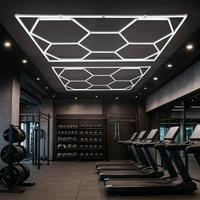 Hexagon LED-Leuchten – 10 Leuchten mit Rahmen | 2 x 5 Set I für Autoaufbereitung, Garage, Werkstatt Hexagon LED-Leuchten – 10 Leuchten mit Rahmen | 2 x 5 Set I für Autoaufbereitung, Garage, Werkstatt