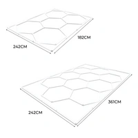 Hexagon LED-Leuchten – 10 Leuchten mit Rahmen | 2 x 5 Set I für Autoaufbereitung, Garage, Werkstatt Hexagon LED-Leuchten – 10 Leuchten mit Rahmen | 2 x 5 Set I für Autoaufbereitung, Garage, Werkstatt