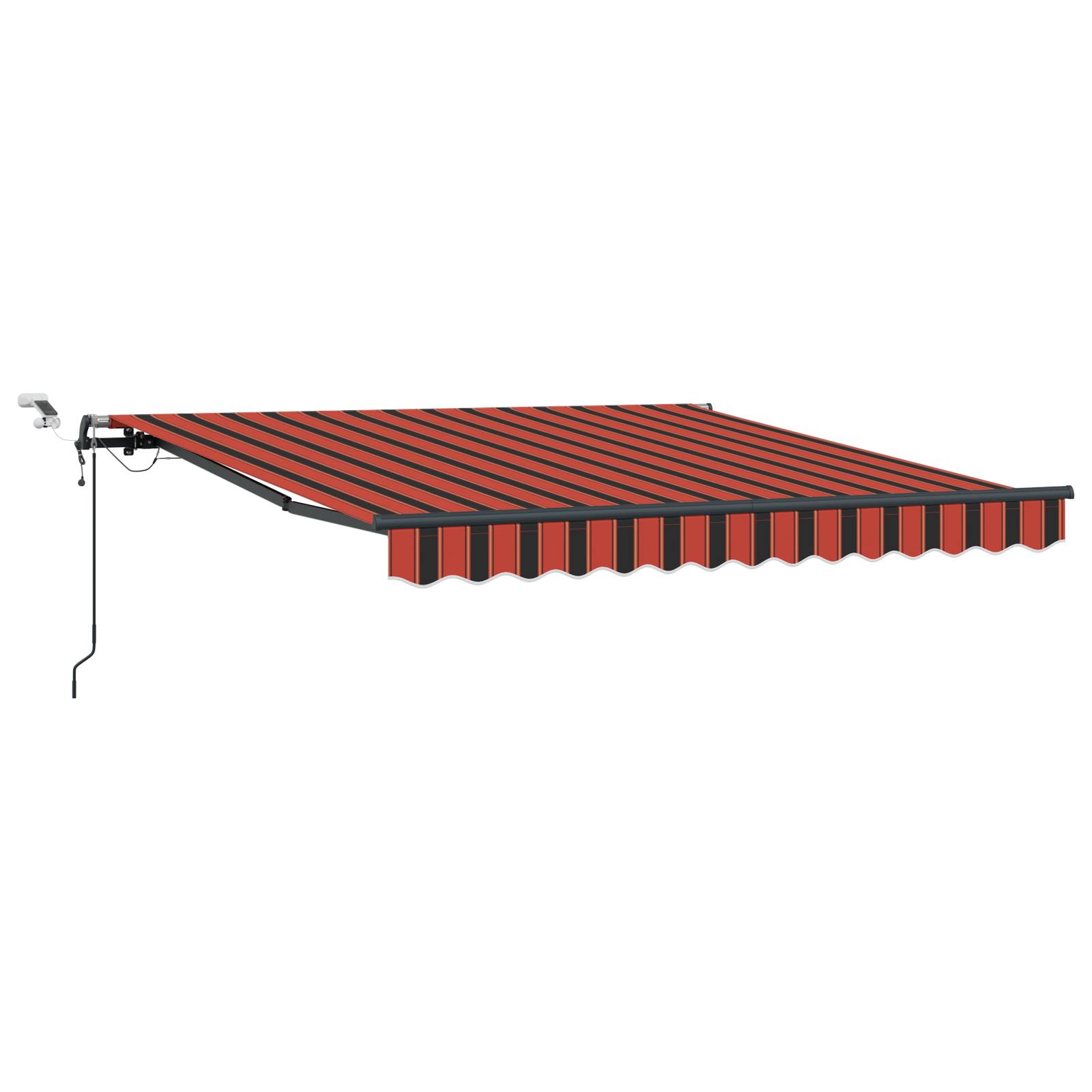 vidaXL Automatische Einziehbare Markise mit LED Orange und Braun 300x250 cm