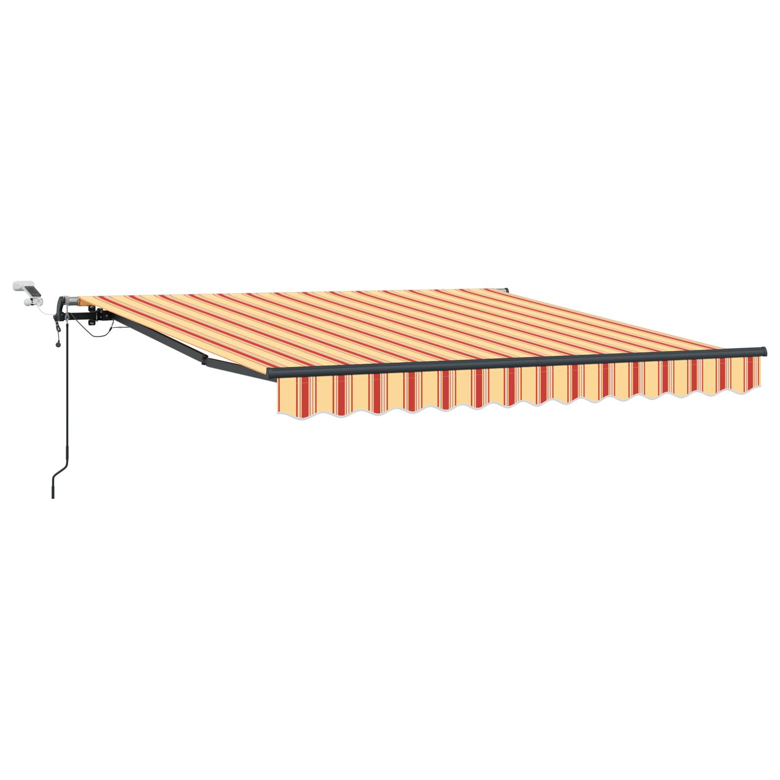 vidaXL Automatische einziehbare Markise mit LED in Gelb und Orange 300x250 cm