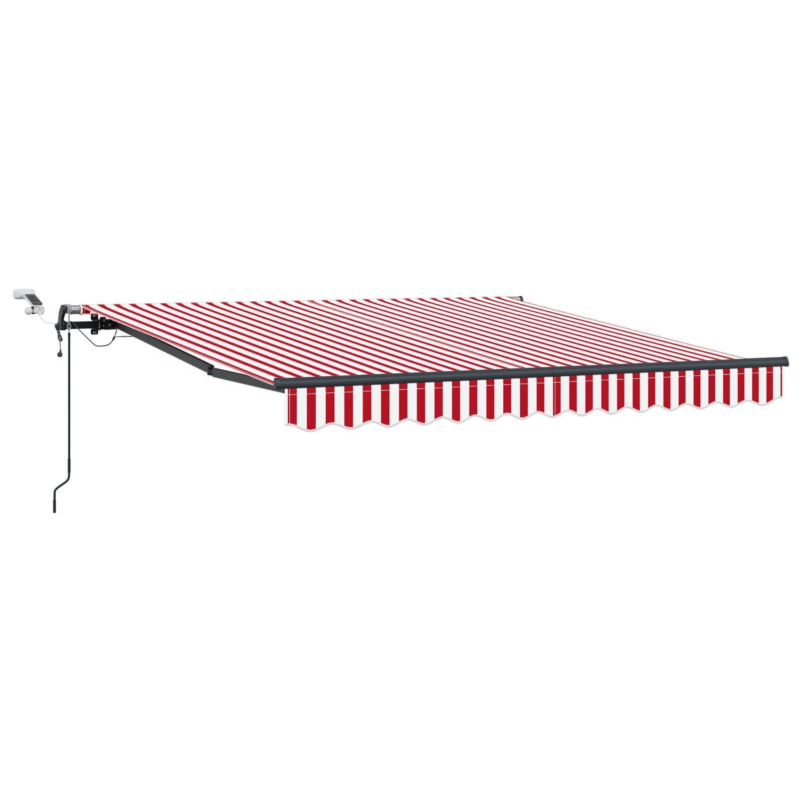 vidaXL Automatische einziehbare Markise mit LED Rot und Weiß 300x250 cm