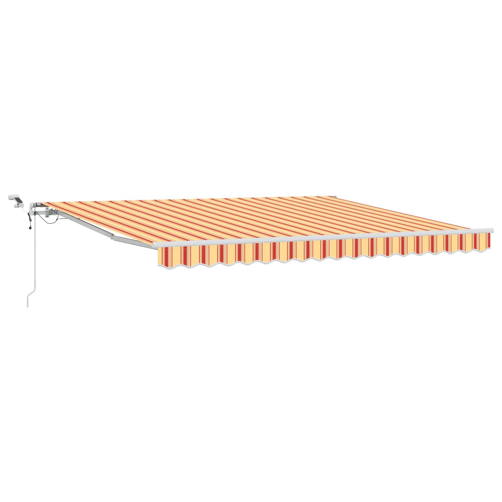 vidaXL Automatische einziehbare Markise mit LED - Gelb und Orange 400x300 cm
