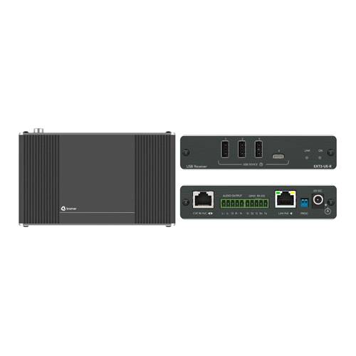 KRAMER EXT3-UE-R - 4K UHD USB-C CAT-Empfänger für große Reichweite (HDBaseT 1.0 | 4K@60Hz | 4:2:0 | RS-232 | PoC)