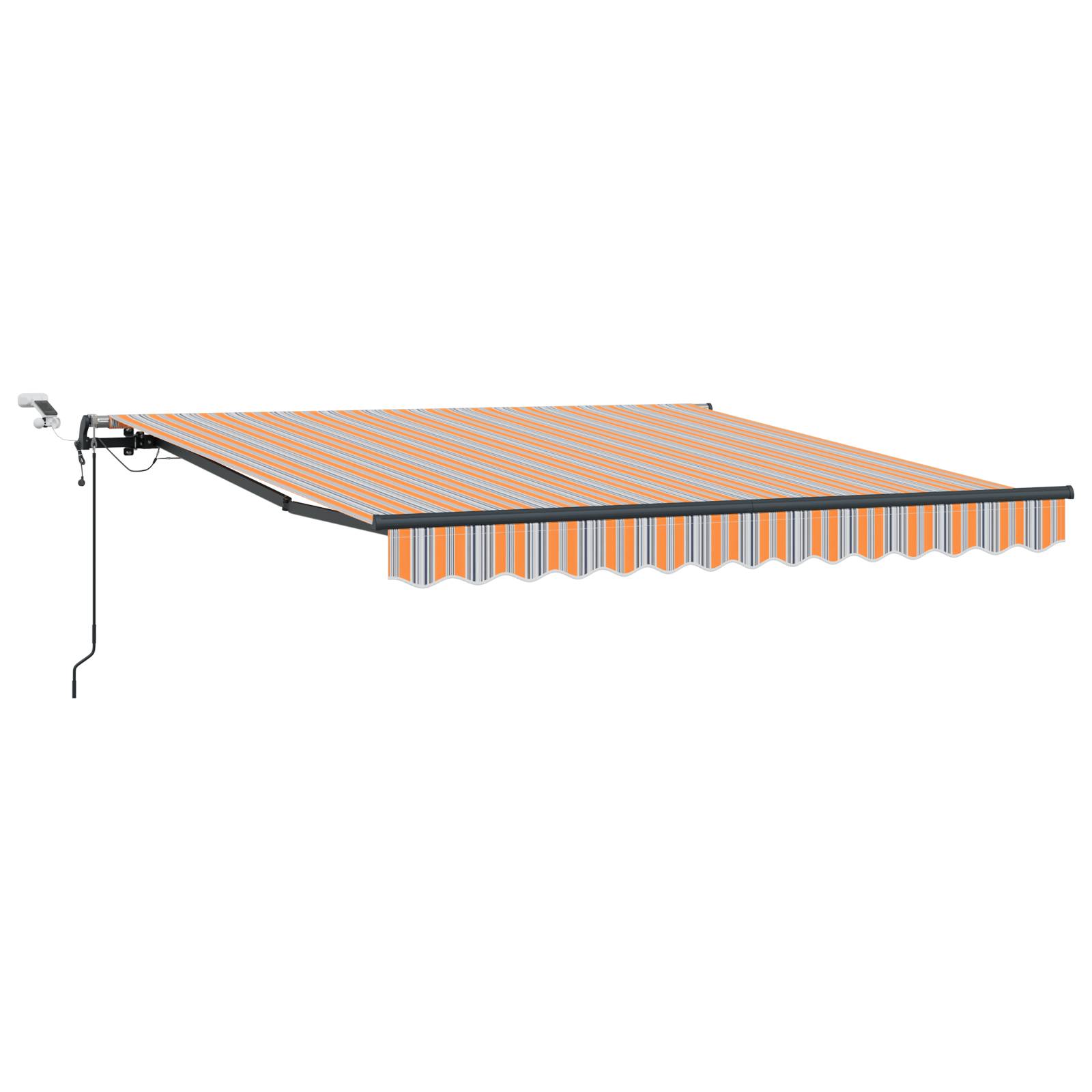 vidaXL Automatische einziehbare Markise mit buntem LED-Streifen 350x250 cm