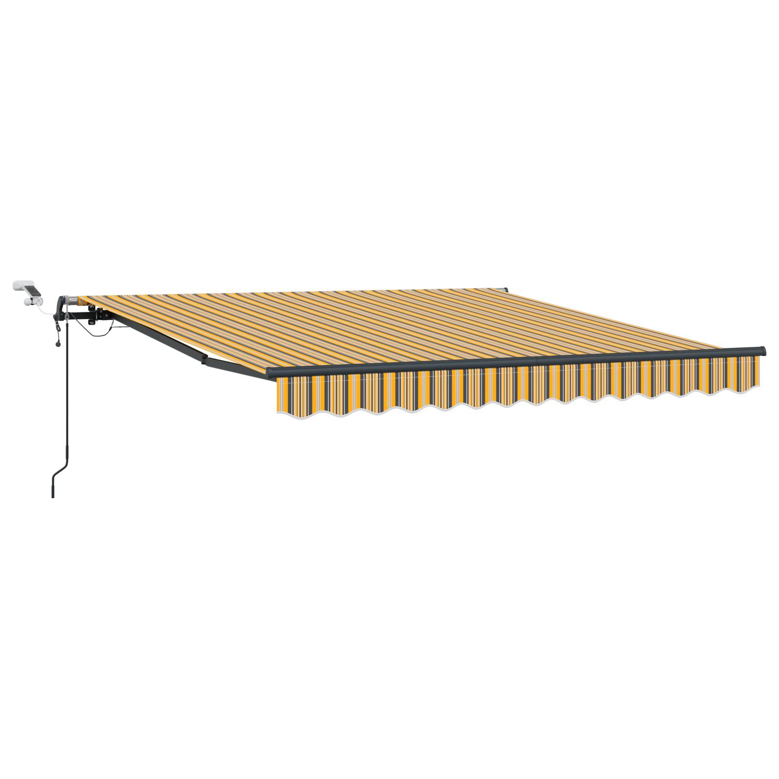 vidaXL Automatische einziehbare Markise mit LED in bunten Streifen 300x250 cm