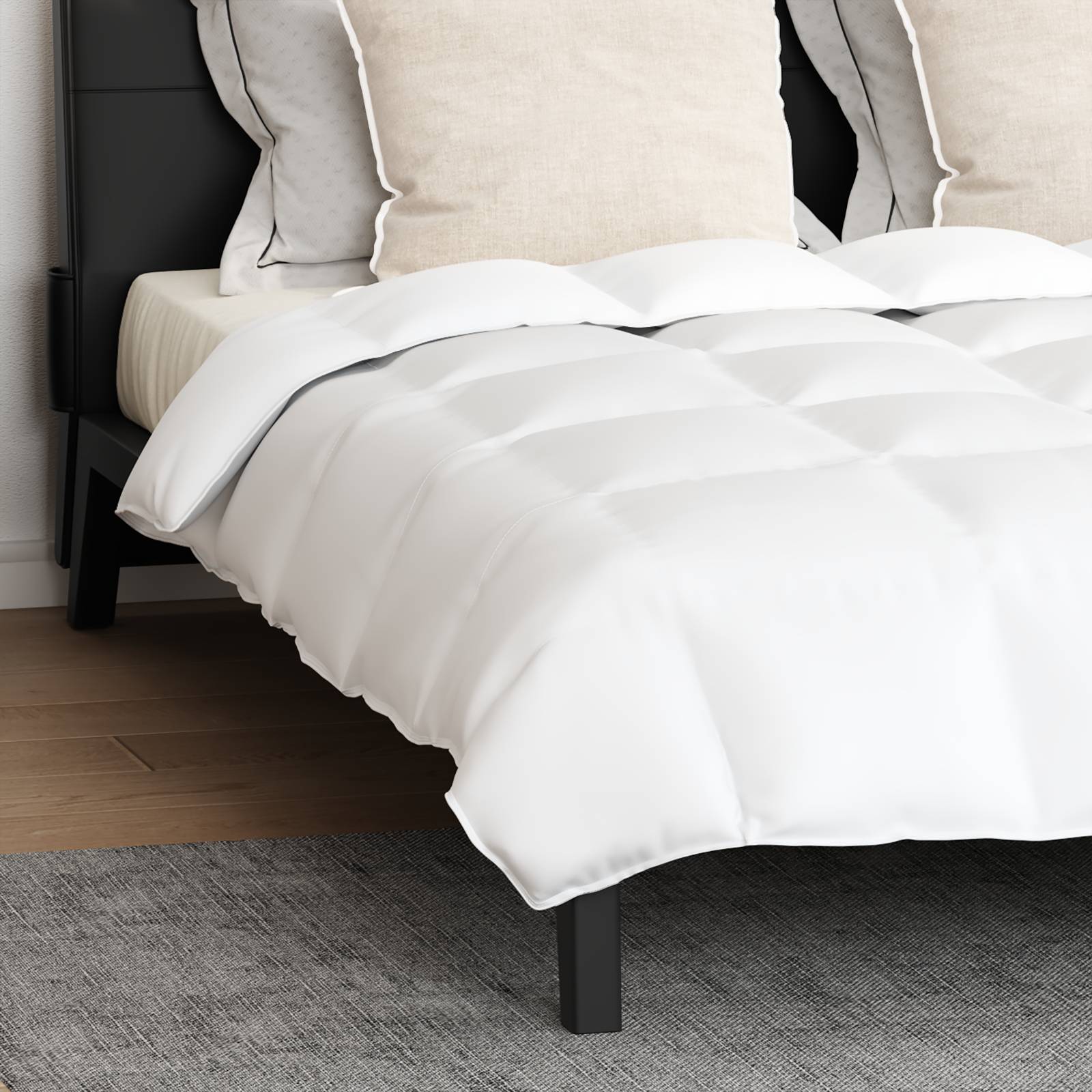 vidaXL Bettdecke Sonstiges 3 pcs Weiß 240 x 200 cm Daunen