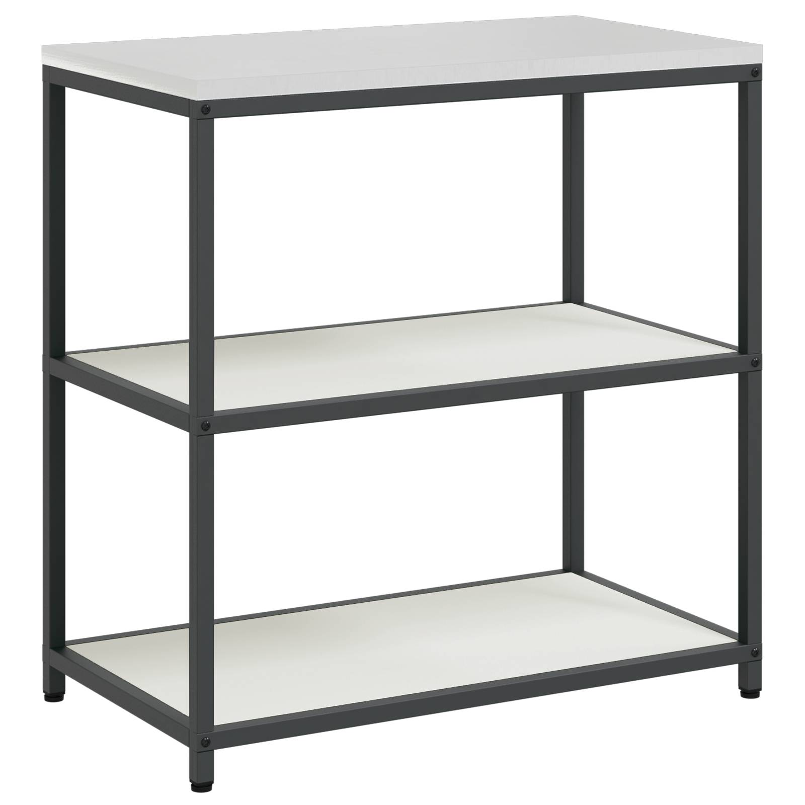 vidaXL Küchenlager-Set 2 pcs Weiß 150 x 50 x 92 cm Kaltgewalzter Stahl