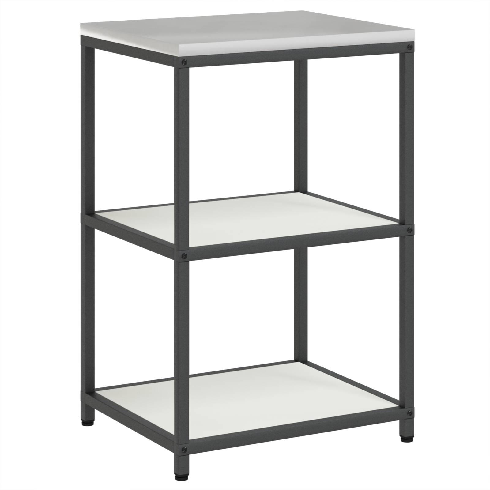 vidaXL Küchenlager-Set 3 pcs Weiß 180 x 50 x 92 cm Kaltgewalzter Stahl