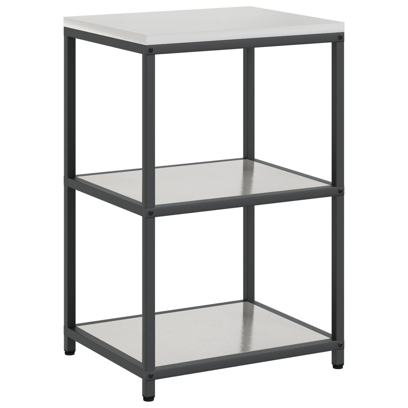 vidaXL Küchenlager-Set 3 pcs Silber 180 x 50 x 92 cm Edelstahl