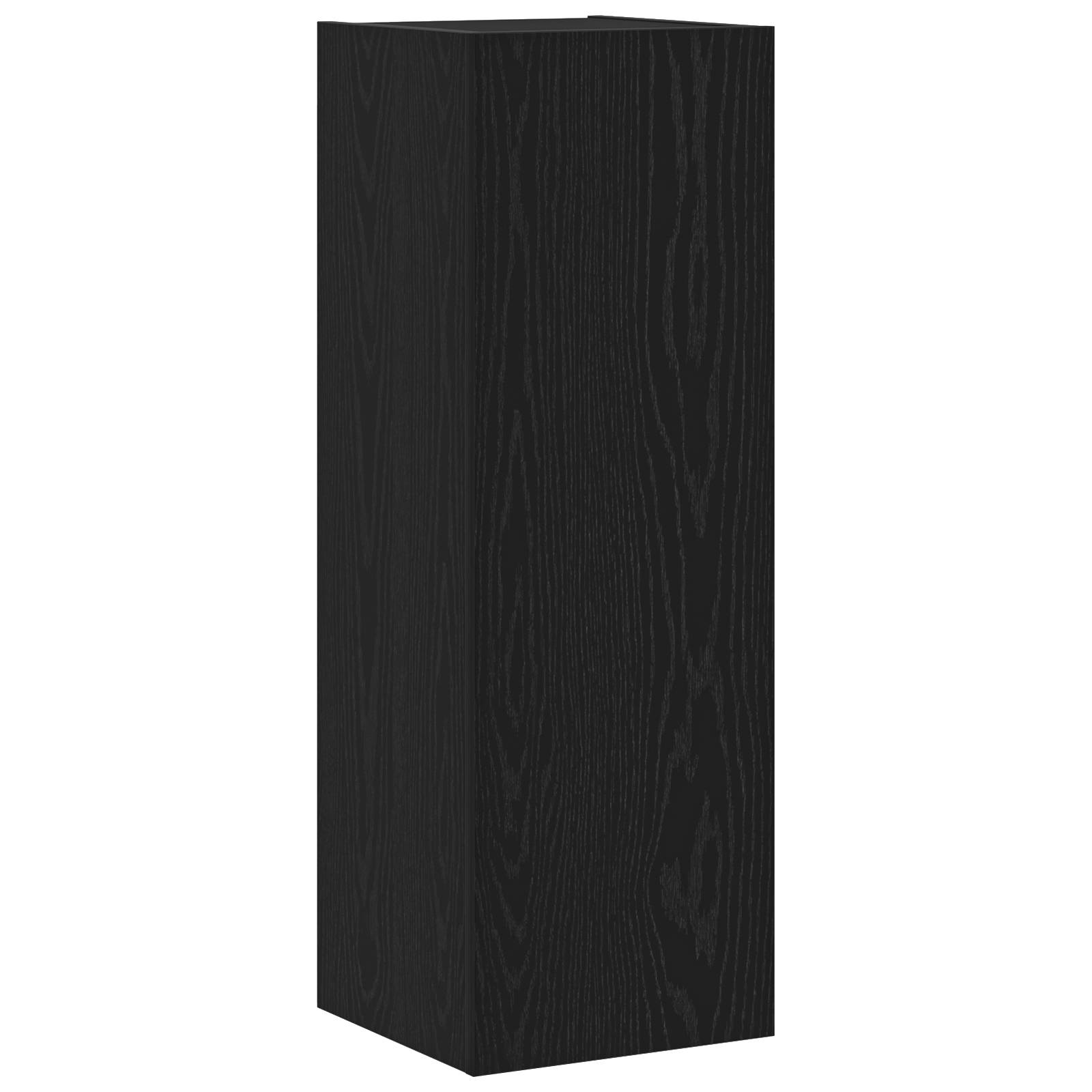 vidaXL TV-Regalset mit Regal 3 pcs Schwarz Eiche S 30,5 x 30 x 90 cm