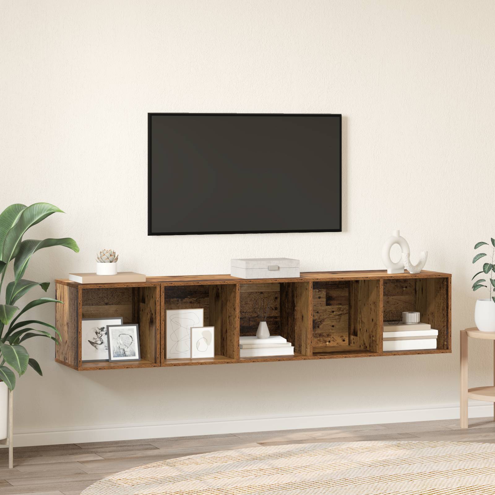 vidaXL TV-Schrank Set 2 pcs Altholz 37 x 37 x 142,5 cm Holzwerkstoff