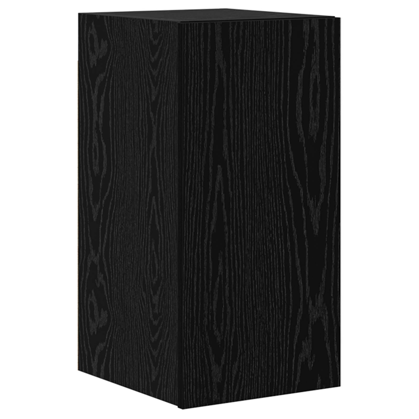 vidaXL Wand TV Schrank mit Regal mit Speicher mit Tür 6 pcs Schwarz Eiche Holzwerkstoff