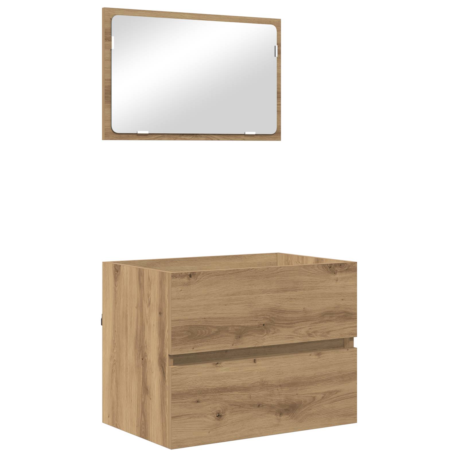 vidaXL Badezimmermöbel Set 3 pcs Schwarze Eiche 60 x 38.5 x 45 cm