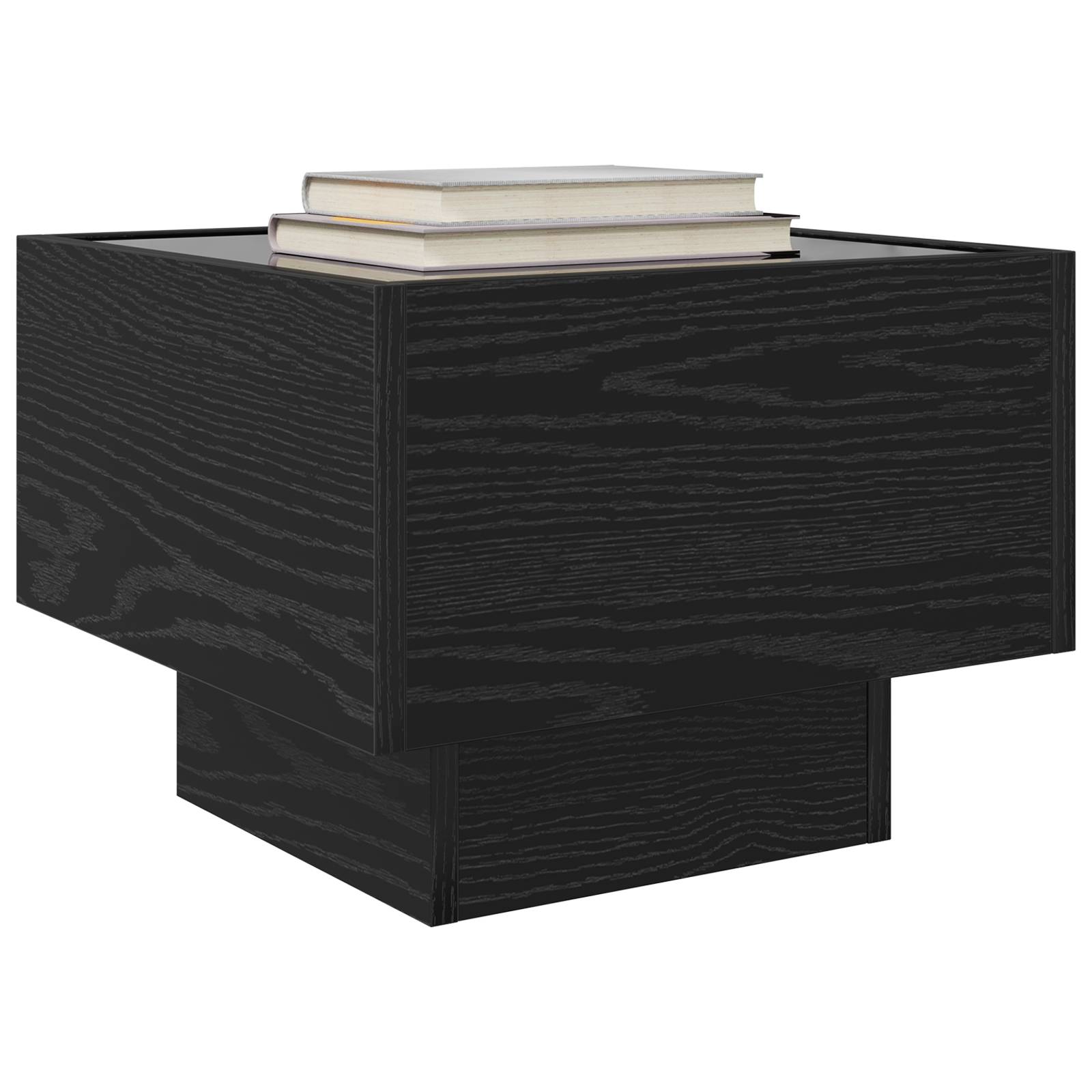 vidaXL Badschrank Schwarze Eiche 40 x 40 x 30 cm Engineered Wood, Glas