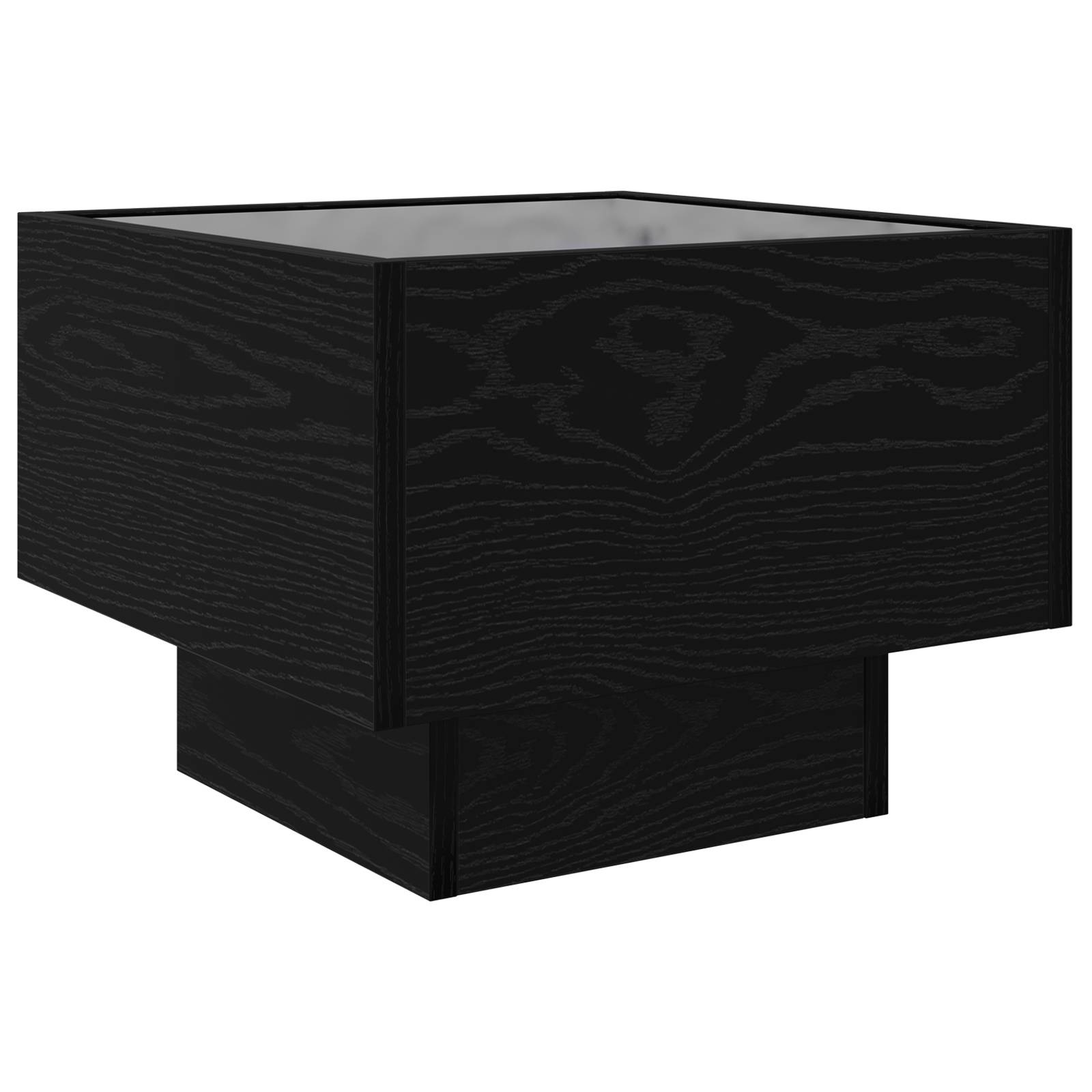 vidaXL Badschrank Schwarze Eiche 40 x 40 x 30 cm Engineered Wood, Glas