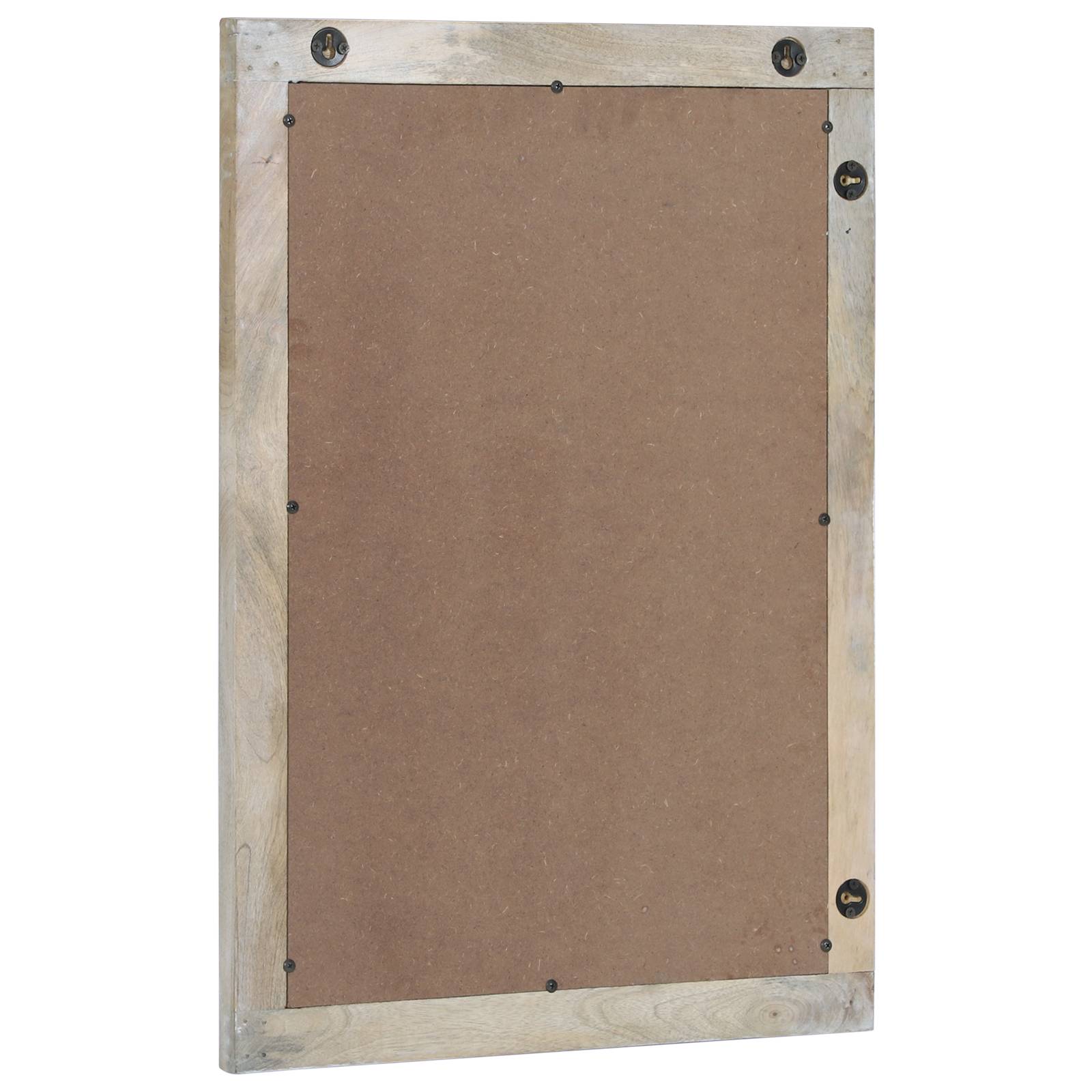 vidaXL Badezimmer Spiegel mit Spiegel Braun, Silber 50 x 2,5 x 70 cm