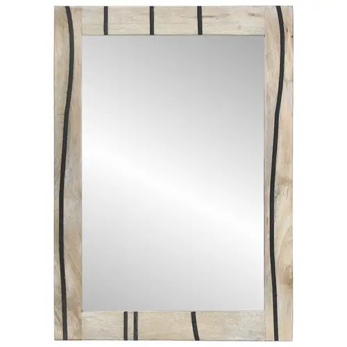 vidaXL Badezimmer Spiegel mit Spiegel Braun, Silber 50 x 2,5 x 70 cm vidaXL Badezimmer Spiegel mit Spiegel Braun, Silber 50 x 2,5 x 70 cm