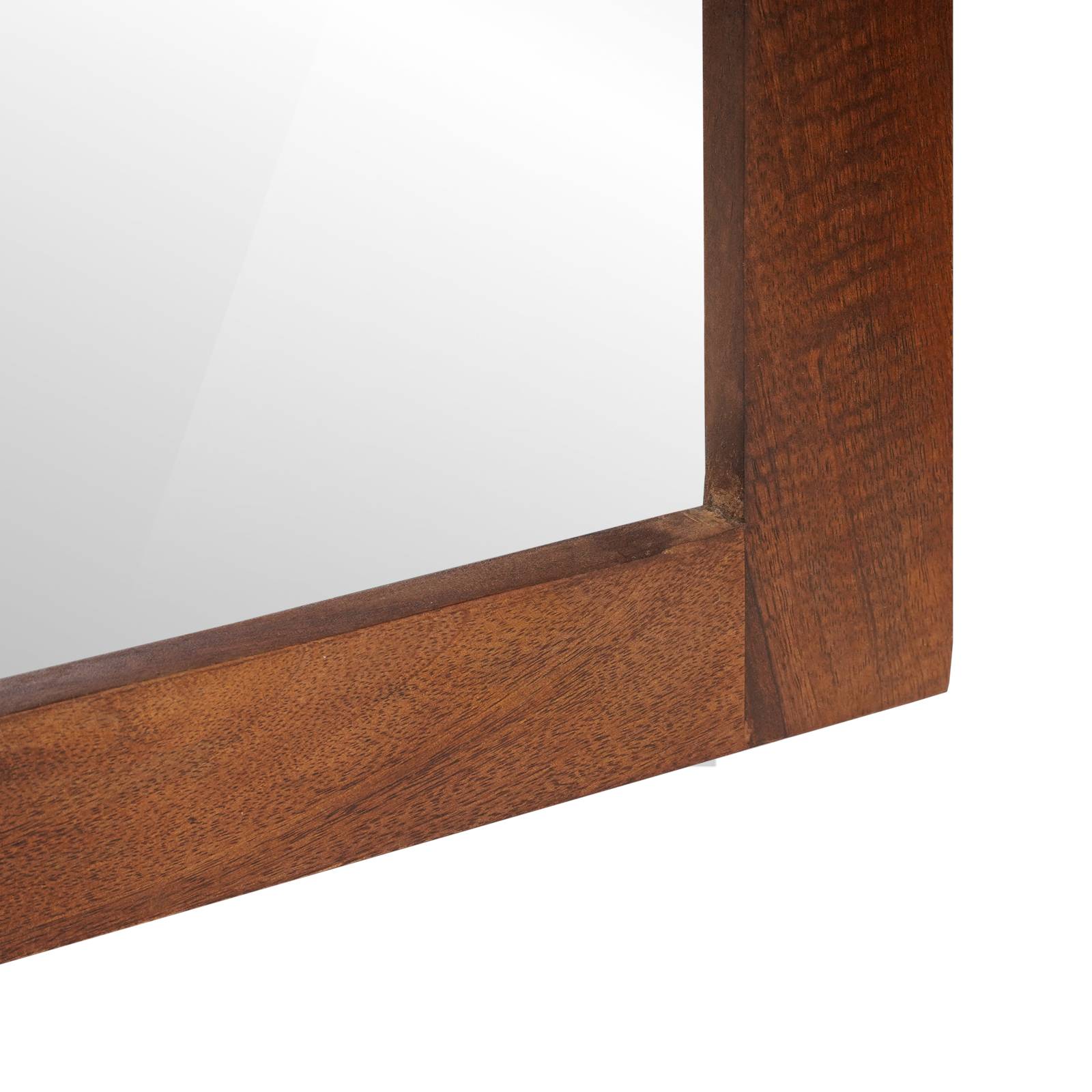 vidaXL Spiegel Braun, Silber 50 x 2,5 x 70 cm Massives Mangoholz, Glas