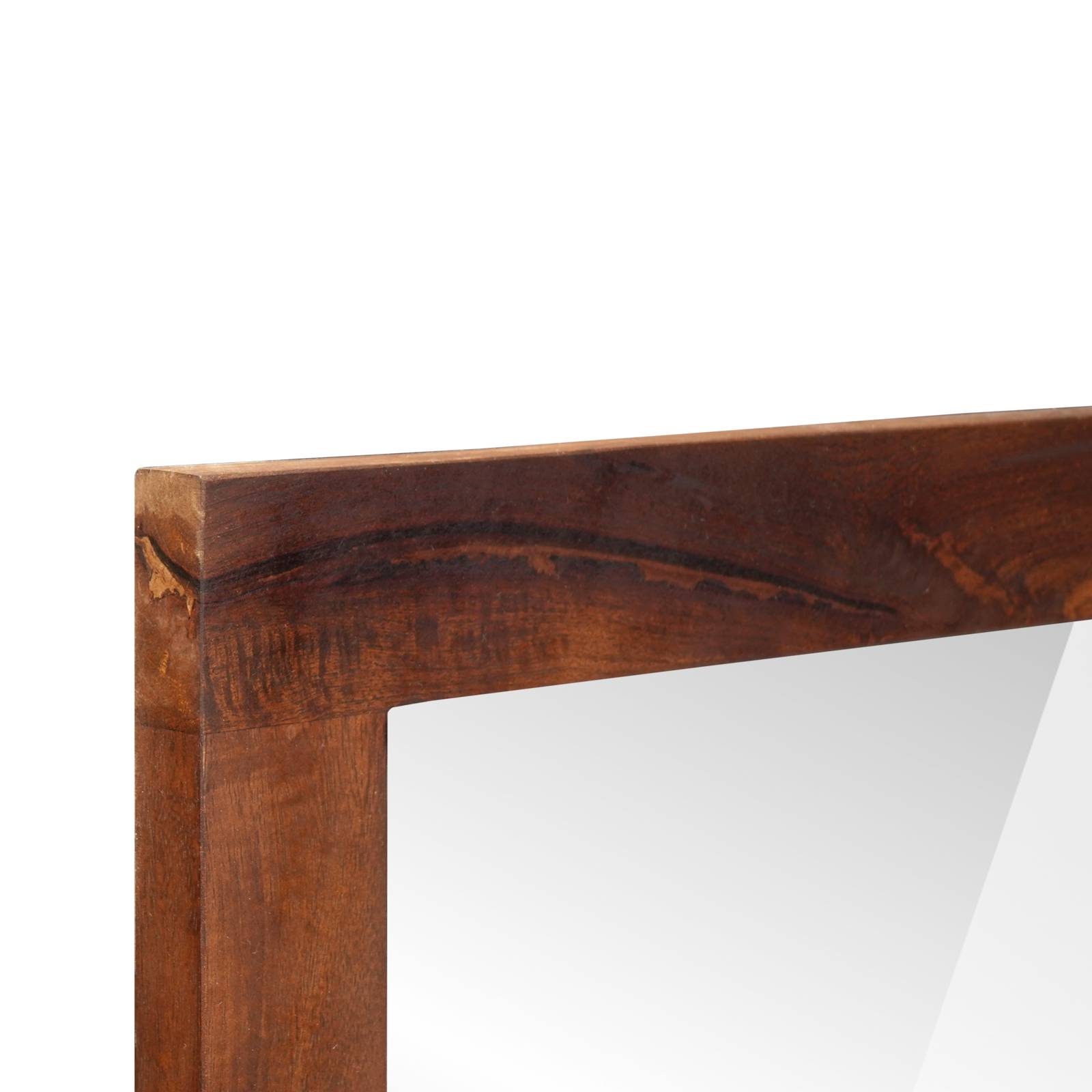 vidaXL Spiegel Braun, Silber 50 x 2,5 x 70 cm Massives Mangoholz, Glas