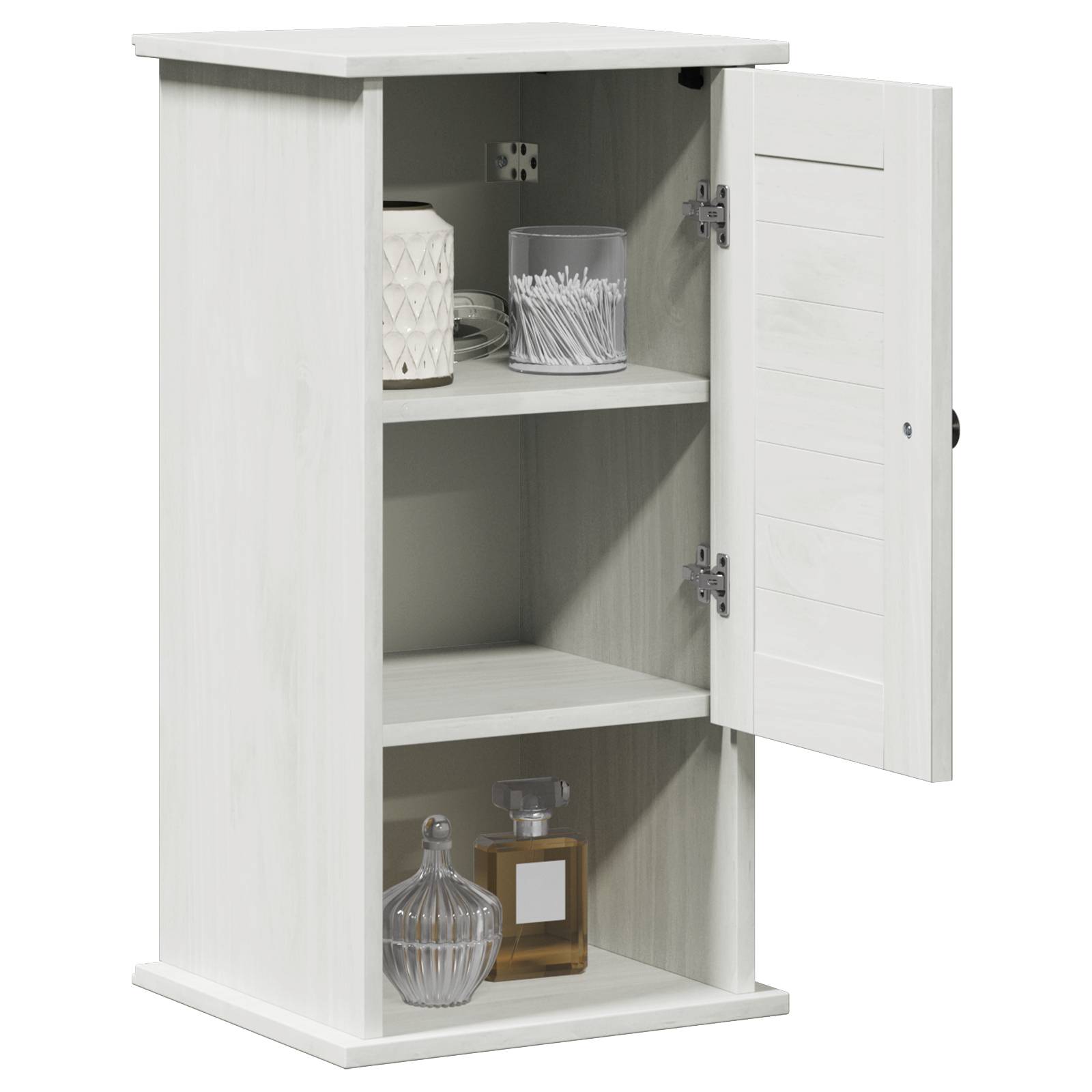 vidaXL Wandmontierter Badezimmerschrank Weiß 37 x 34 x 71,5 cm