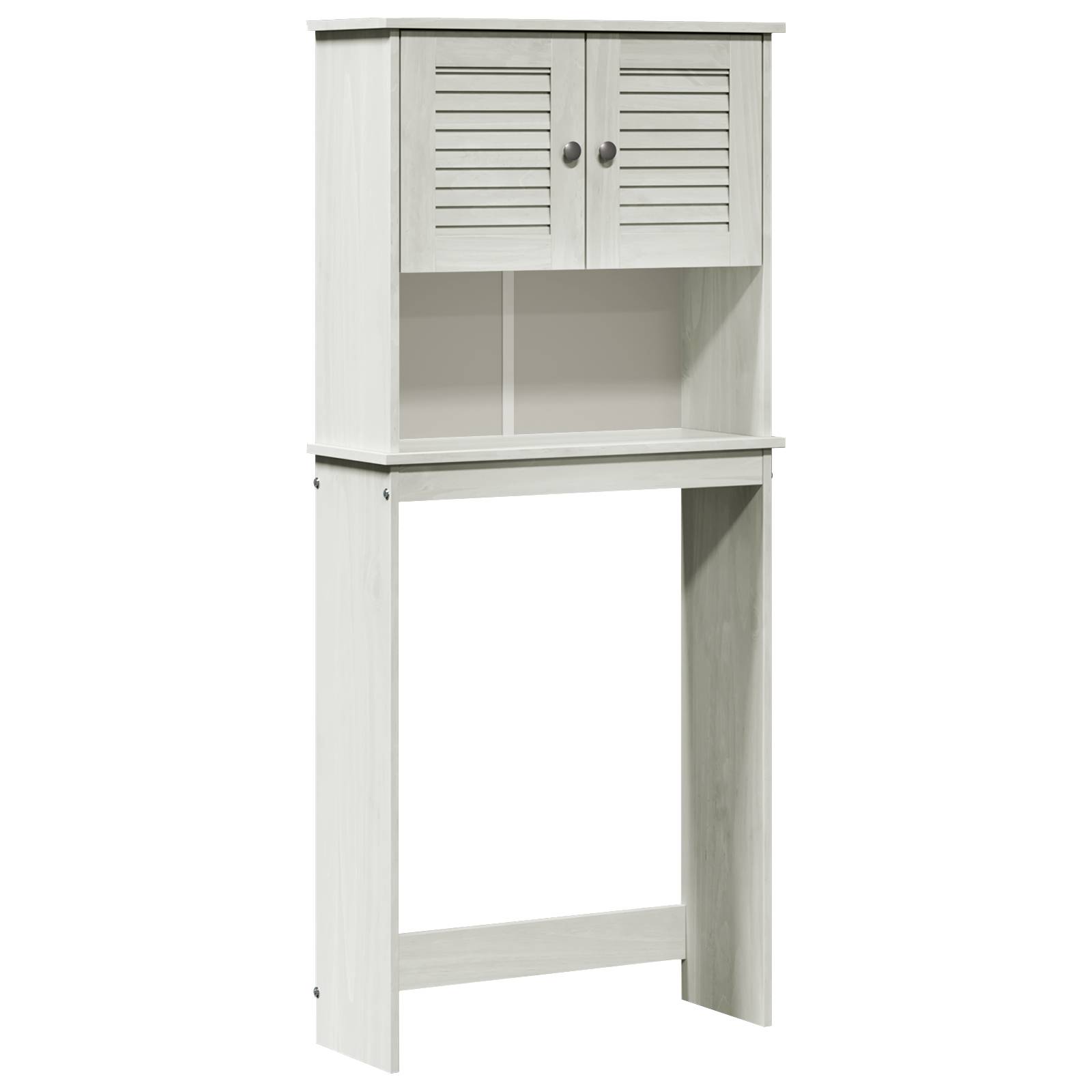 vidaXL Waschmaschinen-Schrank mit Regal mit Speicher mit Tür Weiß 72,5 x 27 x 161 cm