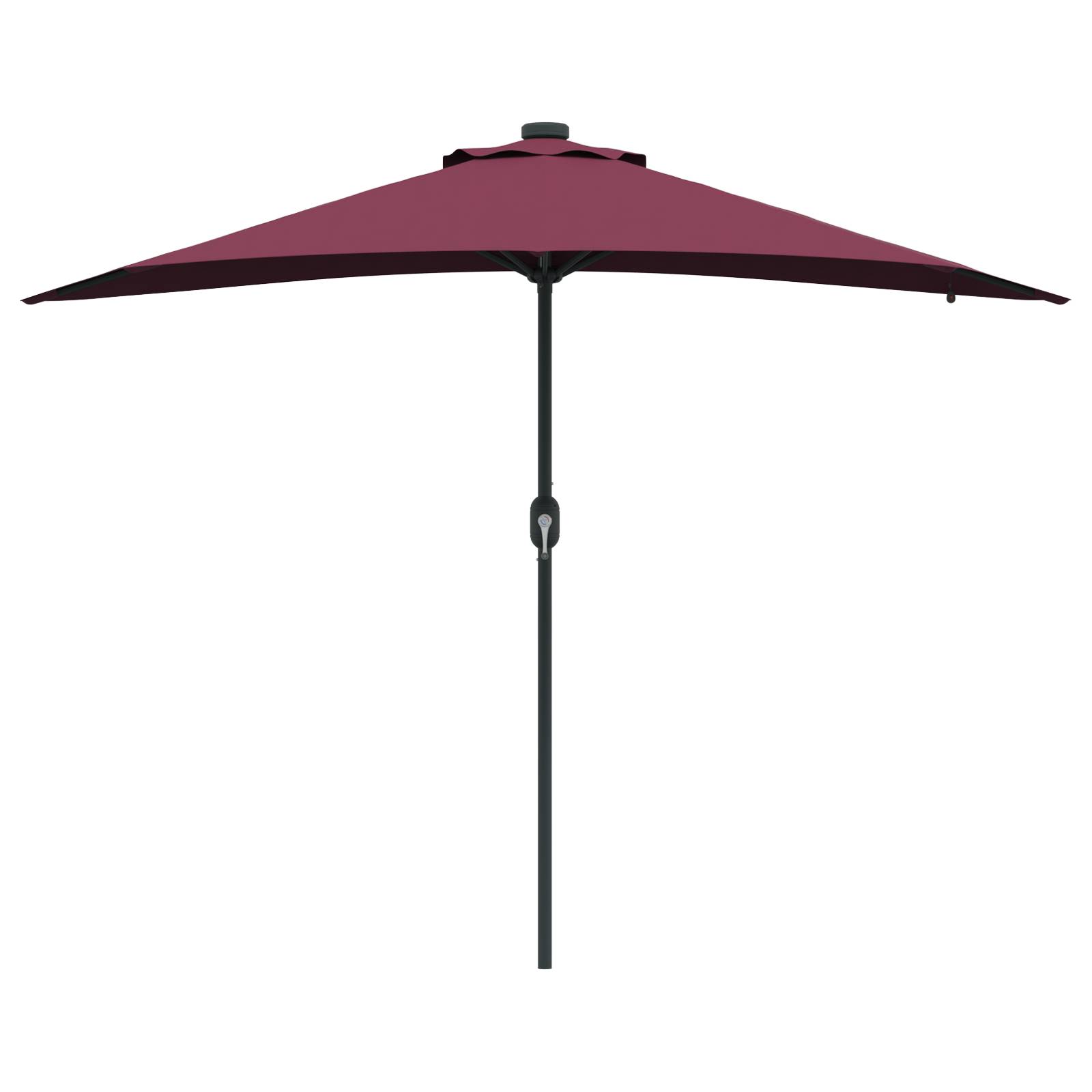 vidaXL Gartenparasol Bordeauxrot 294 x 150 x 223 cm Stoff