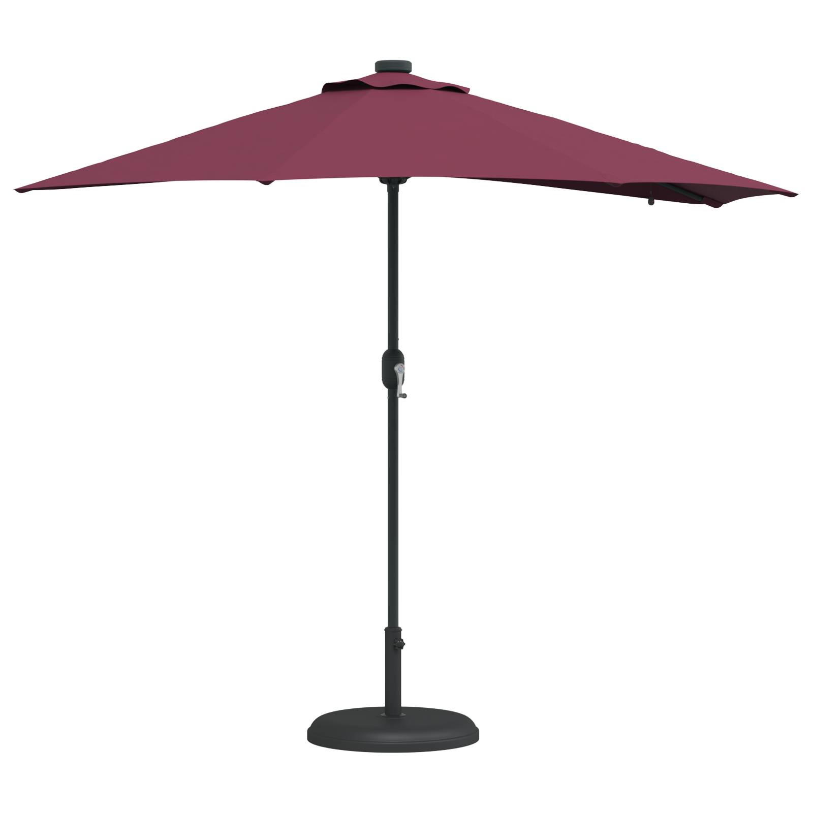 vidaXL Gartenparasol Bordeauxrot 294 x 150 x 223 cm Stoff