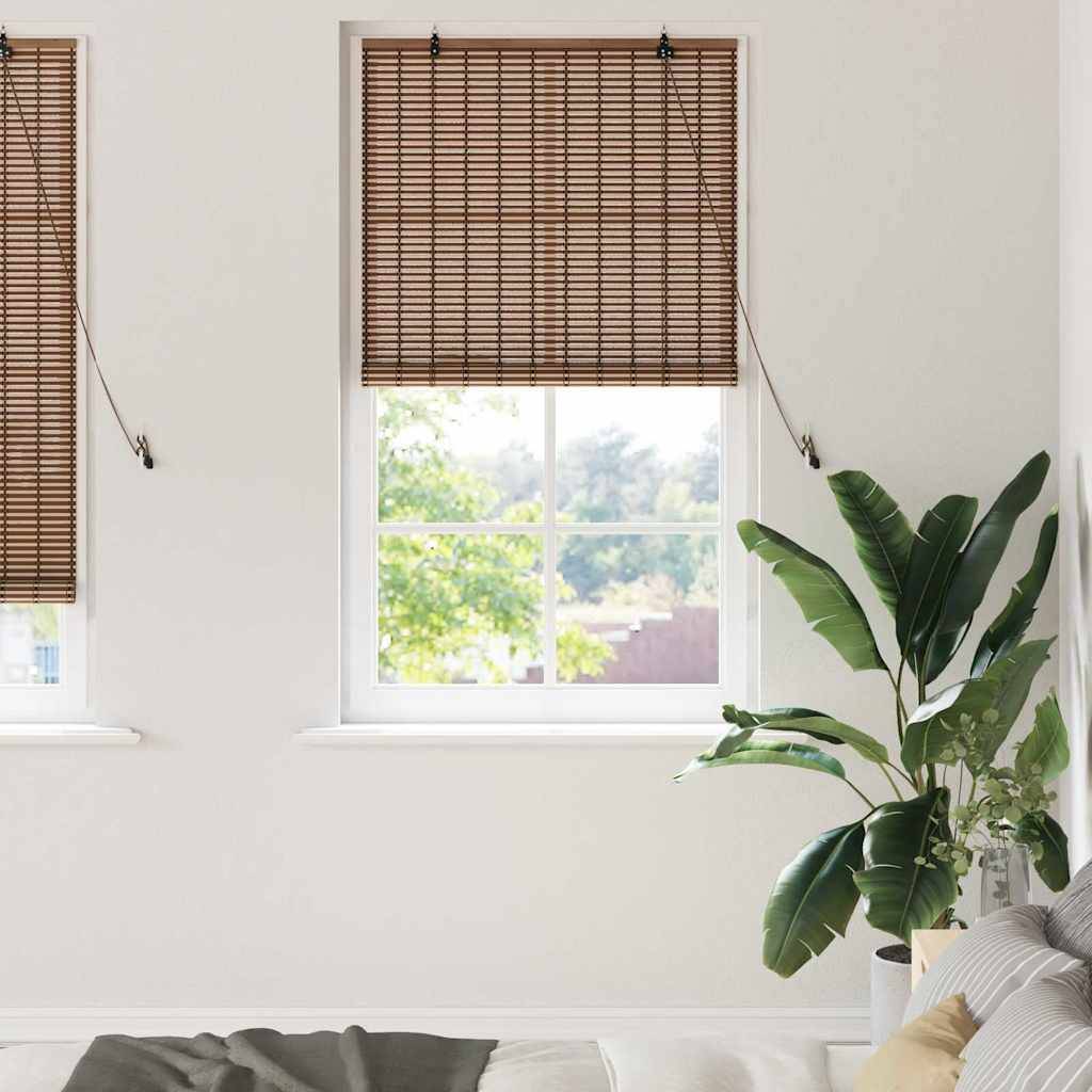 vidaXL Fensterjalousien und -schattierungen Braun 100 x 220 cm Bambus