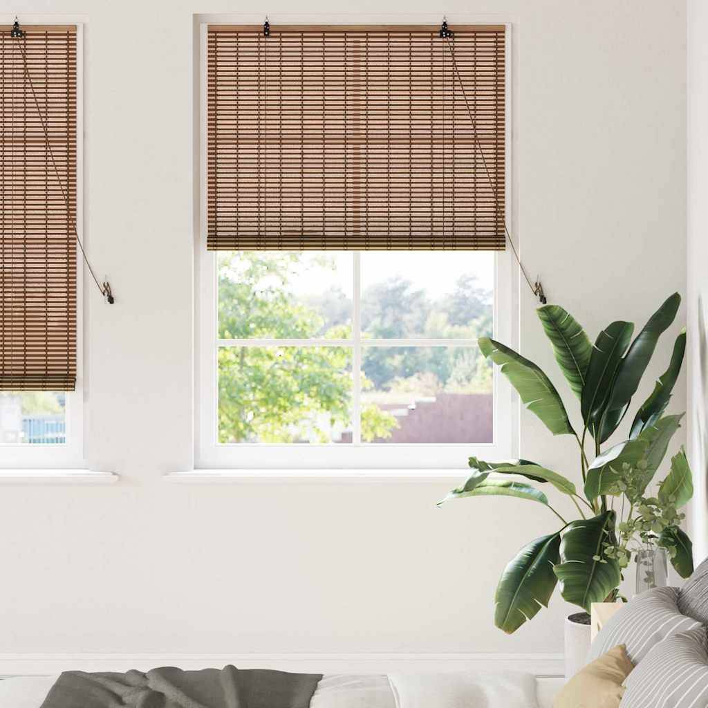 vidaXL Fensterjalousien und -schattierungen Braun 120 x 220 cm Bambus