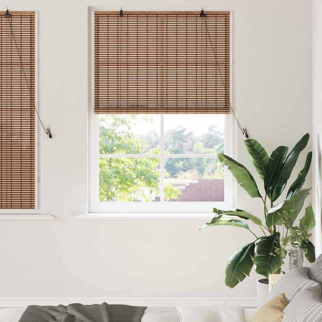 vidaXL Fensterjalousien und -schattierungen Braun 110 x 160 cm Bambus