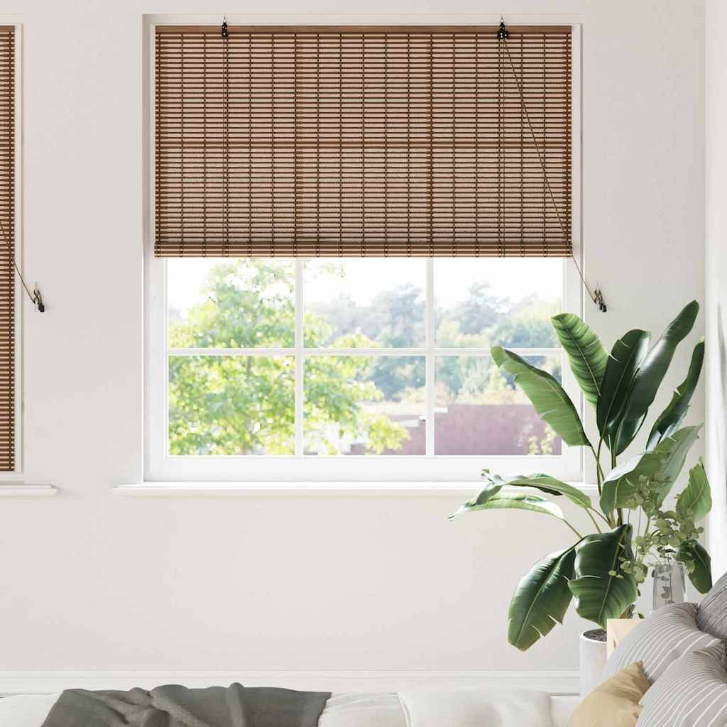 vidaXL Fensterjalousien und -schattierungen Braun 150 x 160 cm Bambus