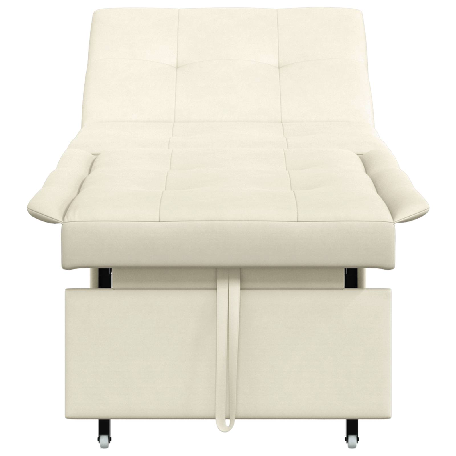 vidaXL Schlafsofa 3-in-1 Ausziehbar Creme Samt