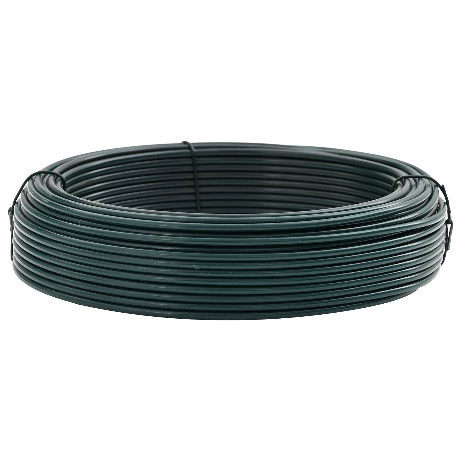 vidaXL Zaunbindedraht Grün 25 m PVC-beschichteter Stahl