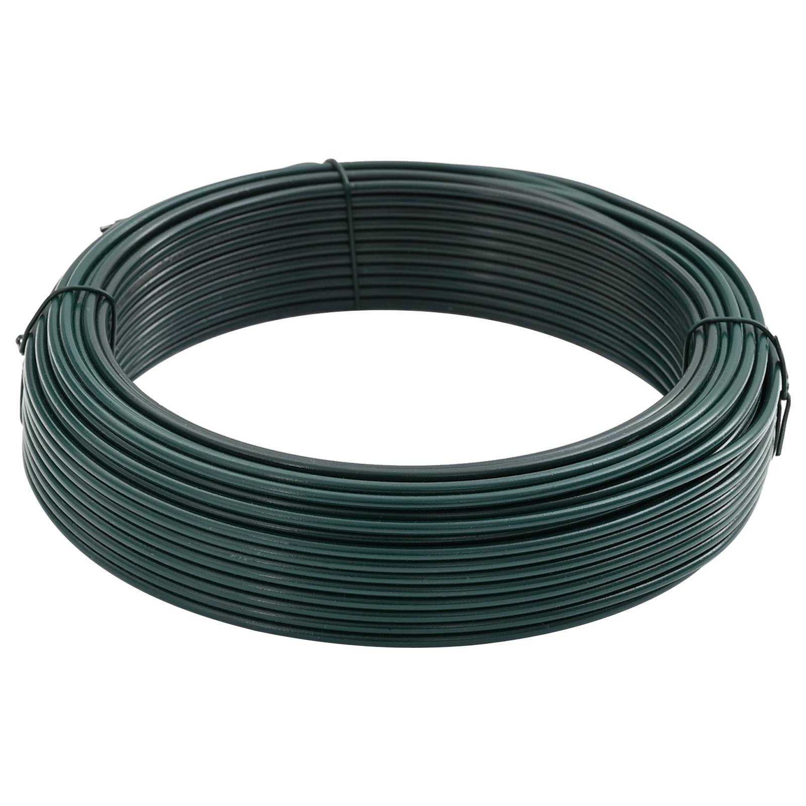 vidaXL Zaunbindedraht Grün 25 m PVC-beschichteter Stahl