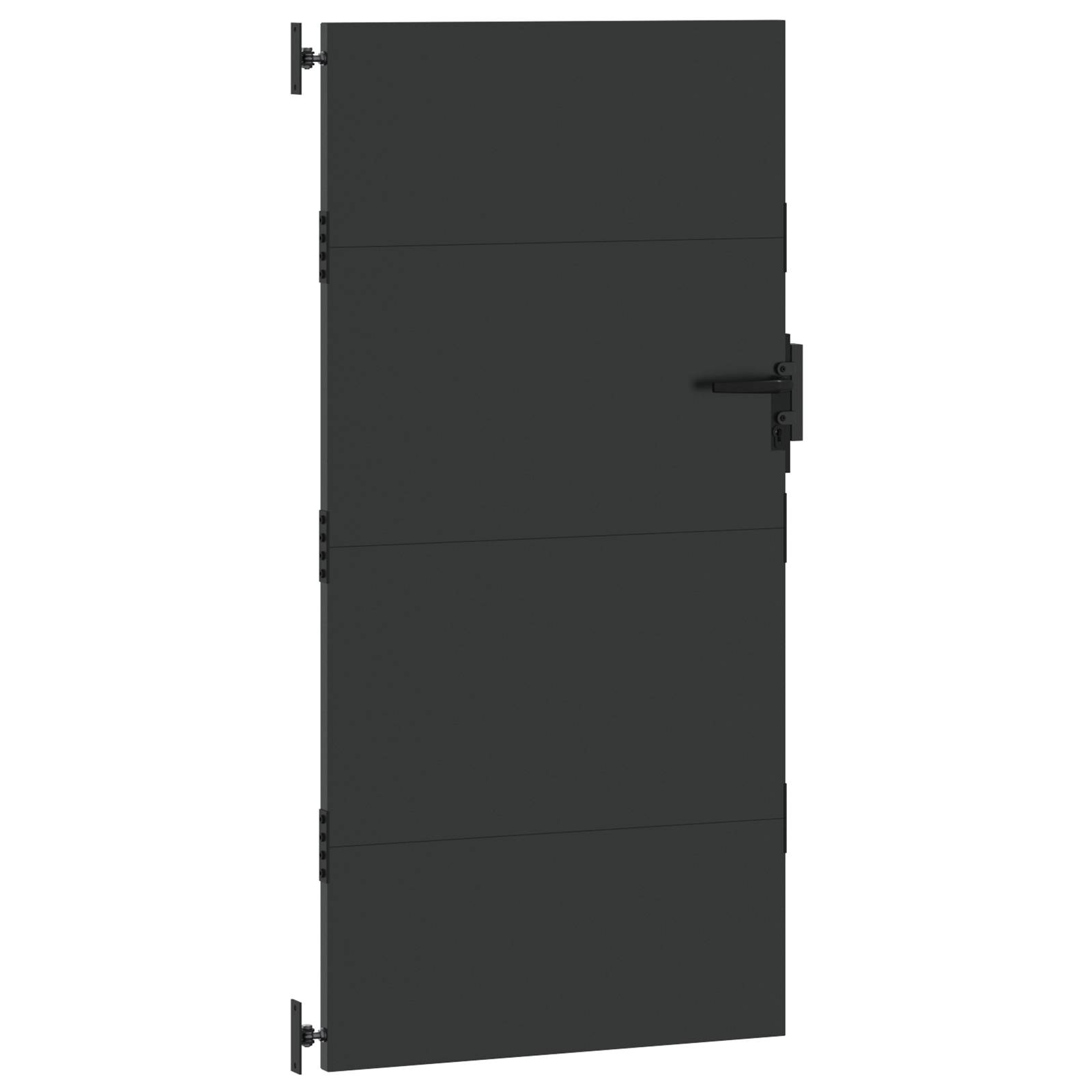 vidaXL Gartentor Schwarz 105 x 200 cm Pulverbeschichteter Stahl