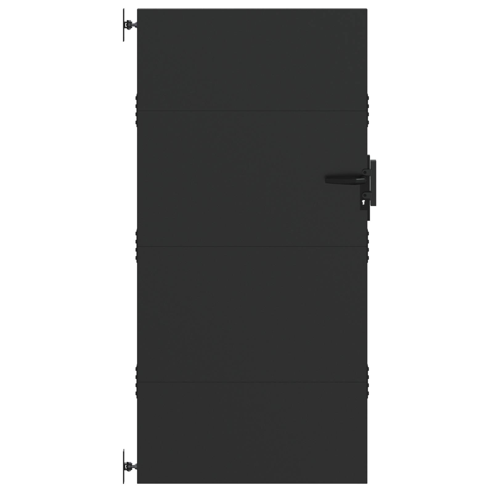 vidaXL Gartentor Schwarz 105 x 200 cm Pulverbeschichteter Stahl