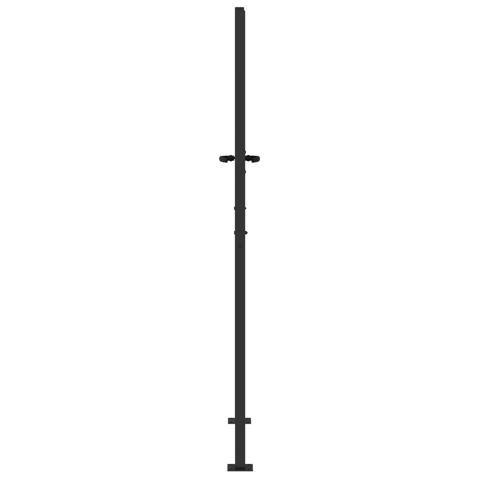 vidaXL Gartentor Schwarz 100 x 175 cm Pulverbeschichteter Stahl